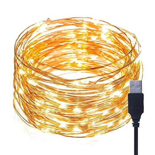 100 leds USB cable operated copper wire led fairy lights festival decoration lights for Christmas event use