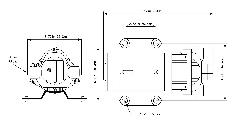 SURGEFLO DP-160 24 volt dc electric motor hand car wash high pressure water injection pump