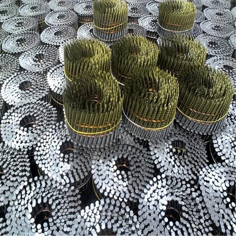 2-1/4' x0.099' Hi -loaded screw jumbo coil nail 1000 pcs-3000pcs/coil  for automatic wooden pallets machines making