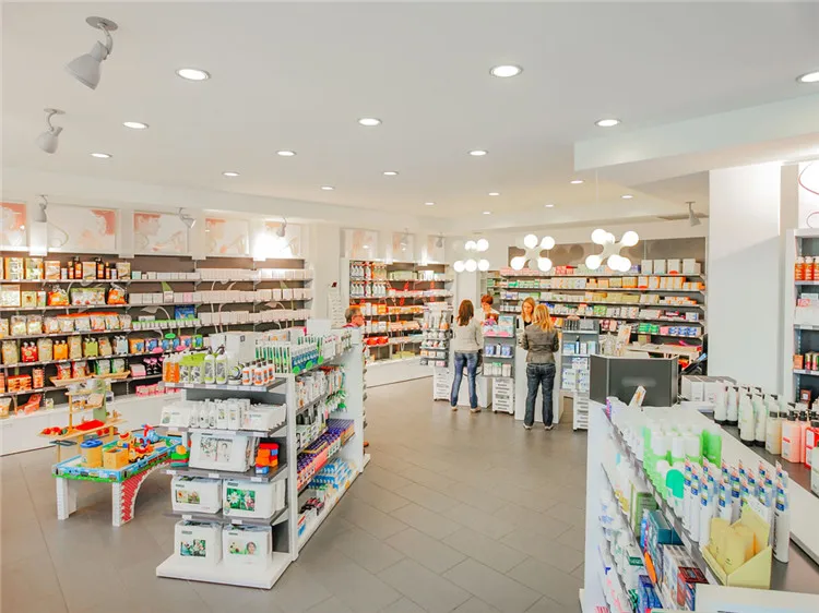 Shop Display Furniture for Pharmacy Retail Store Custom Made Wholesale Retail Pharmacy Shop Interior Design