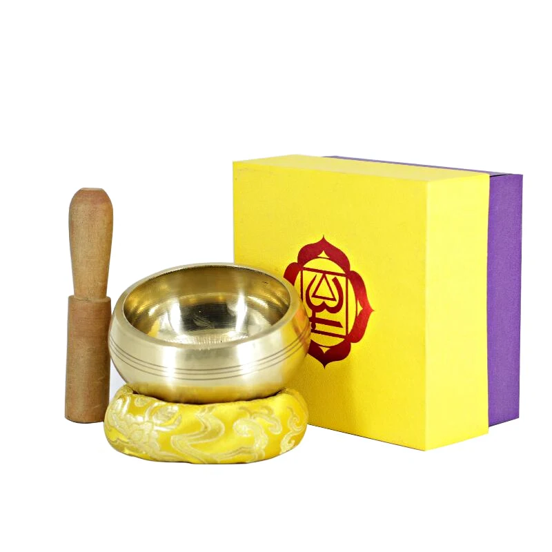 For Yoga Meditation and sound cure The Small Gloden Tibetan Singing bowl