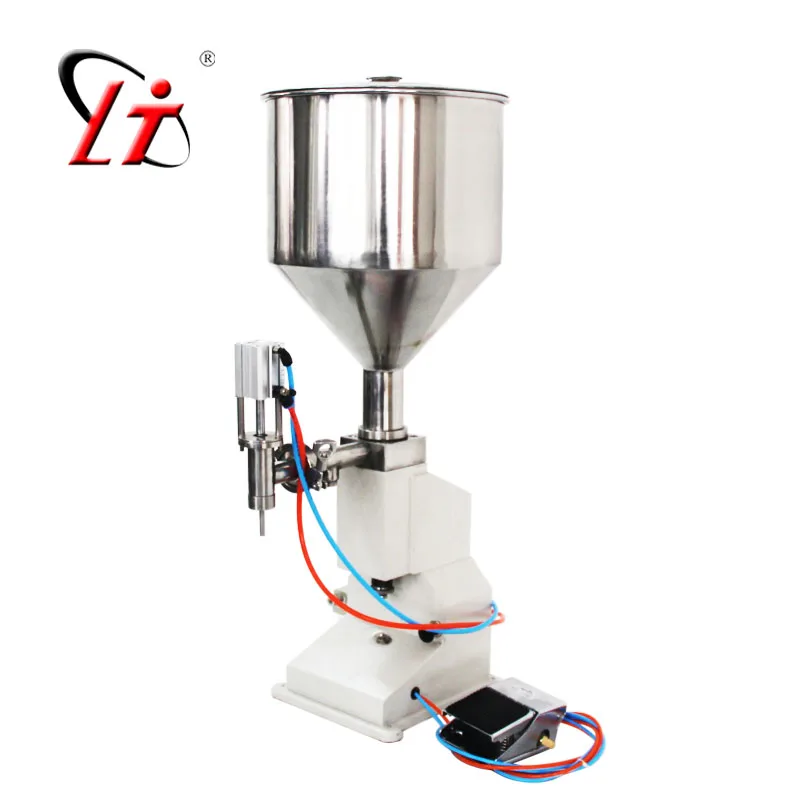 hot sale A02 pneumatic filler 5-50ml liquid and lip gloss  nail polish filling machine liquid and paste filling machine