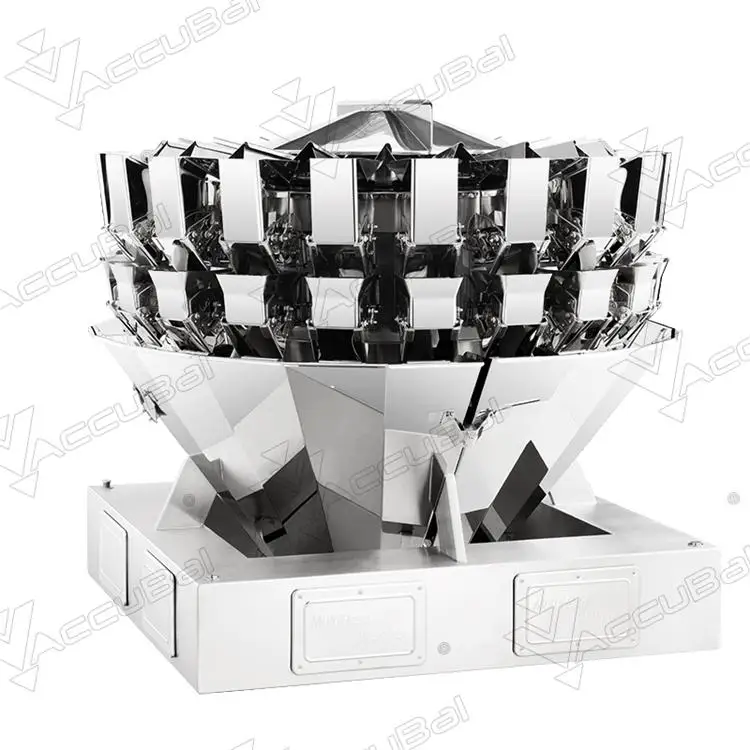 
20/24/30/32 head multihead weigher for mixing snack, nuts, frozen food, chips, fish,auto weigher 