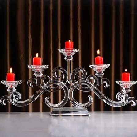 
Wedding Crystal Table Candelabra Centerpiece with 5 arm 