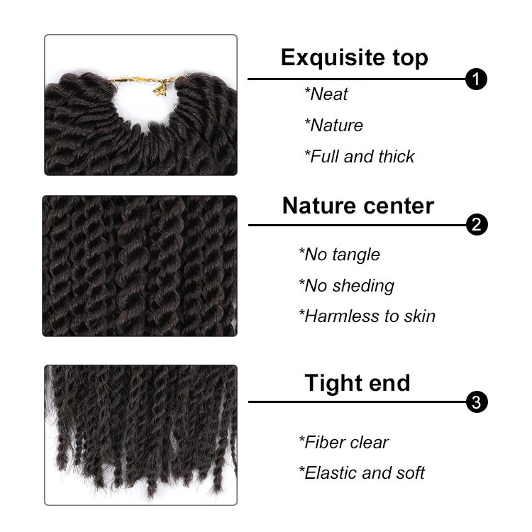 Новый дизайн 18 дюймов 45 см 30 стендов Сенегал веревка твист вязание богини косы 4 упаковки сделка твист