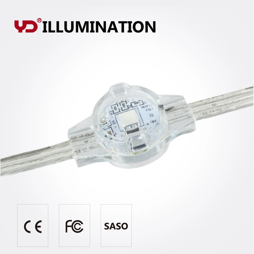 Водонепроницаемый rgb smd светодиодный модуль 26 мм 5050 пикселей 12 В ws2811 c9 pixel