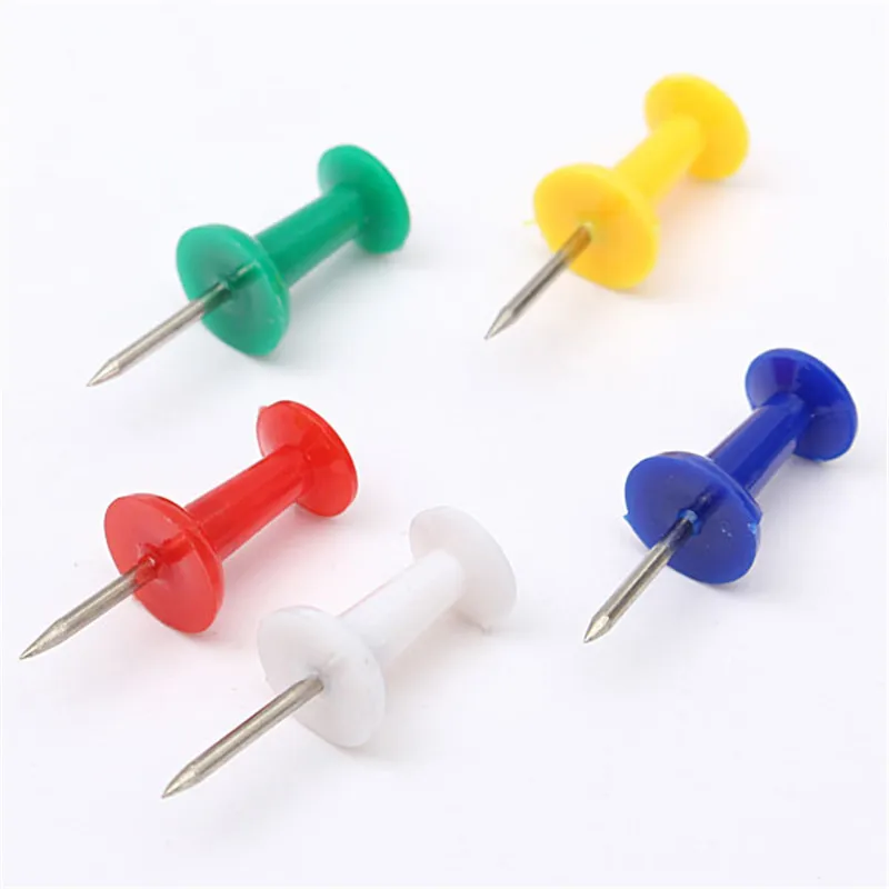 Wholesale 40pcs/box Plastic Cork Board Pins  For Map Colorful Plastic Push Pins