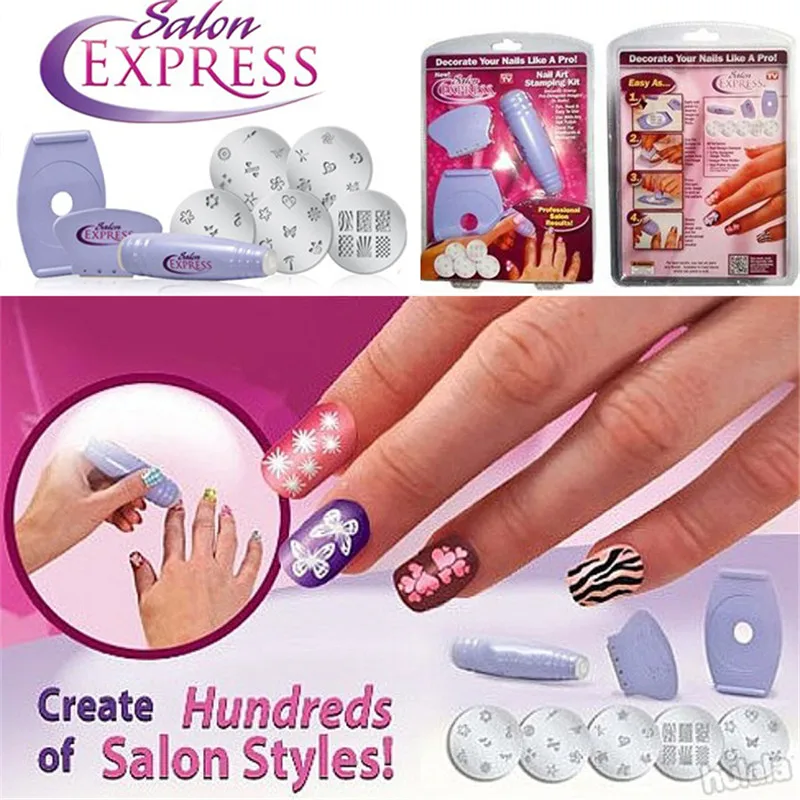 Beauty Salon Express Gel Nail Polish DIY Design Kit Stamp Art Stamping Nail Decoration Professional Nail