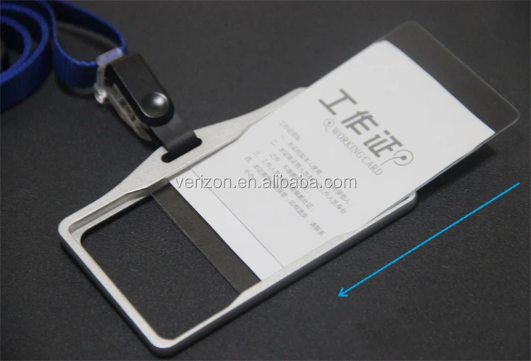 Factory Private Design Aluminum card holder for gift student Employee