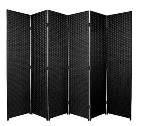 3 Panels Removable Sliding Wall Wooden Carved Room Divider