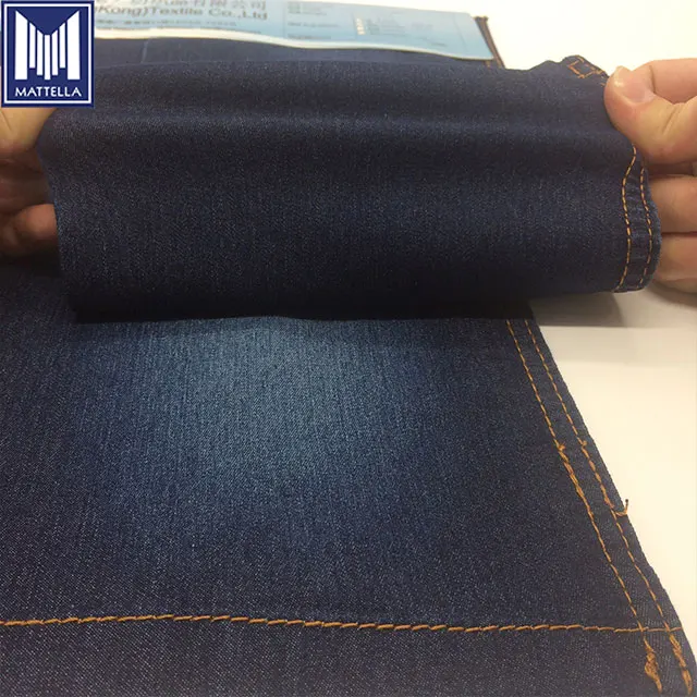 1615 # Легкая однотонная 2/1 эластичная хлопковая ткань спандекс джинсовая ткань в наличии для фабрики Бангладеш