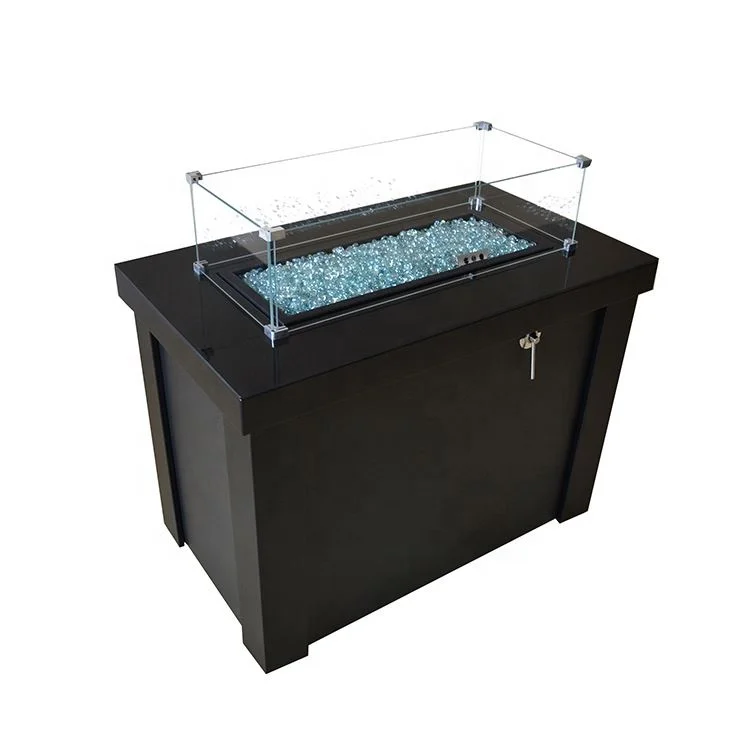 Backyard Metal Iron Gas Outdoor Fire Pit Black