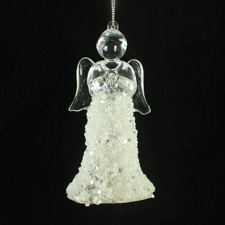 wholesale glass christmas angel ornaments clear acrylic angel
