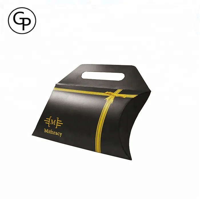 Custom paper pillow packaging box packaging for hair extensions weave