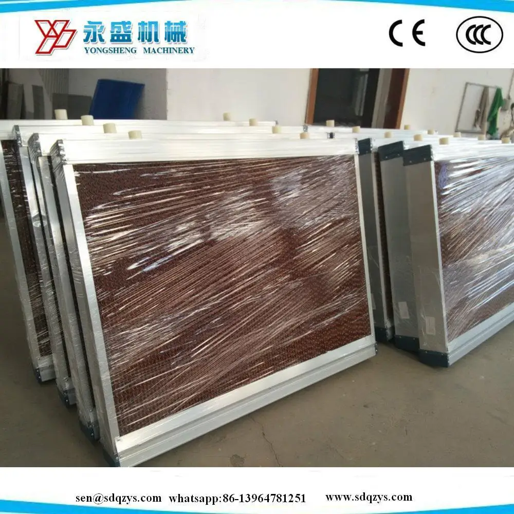 Corrugated Fiber Paper Cooling Pad with Aluminum Frame for Greenhouse