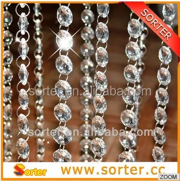 Fashion luxury crystal glass bead curtain for Home Living Room Decor