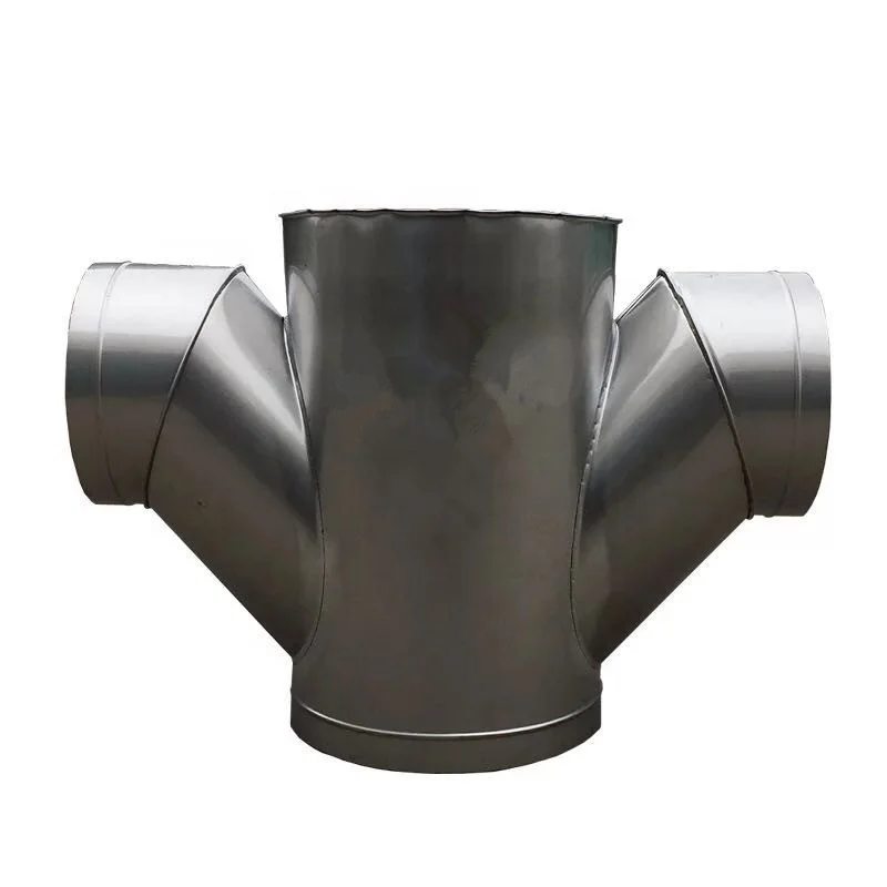 duct fitting Galvanized sheet Y branch Tee 3 way air duct fittings