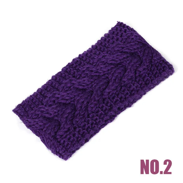 Solid Wide Knitting Woolen Headband Winter Warm Ear Crochet Turban Hair Accessories For Women Girl Hair Band Headwraps