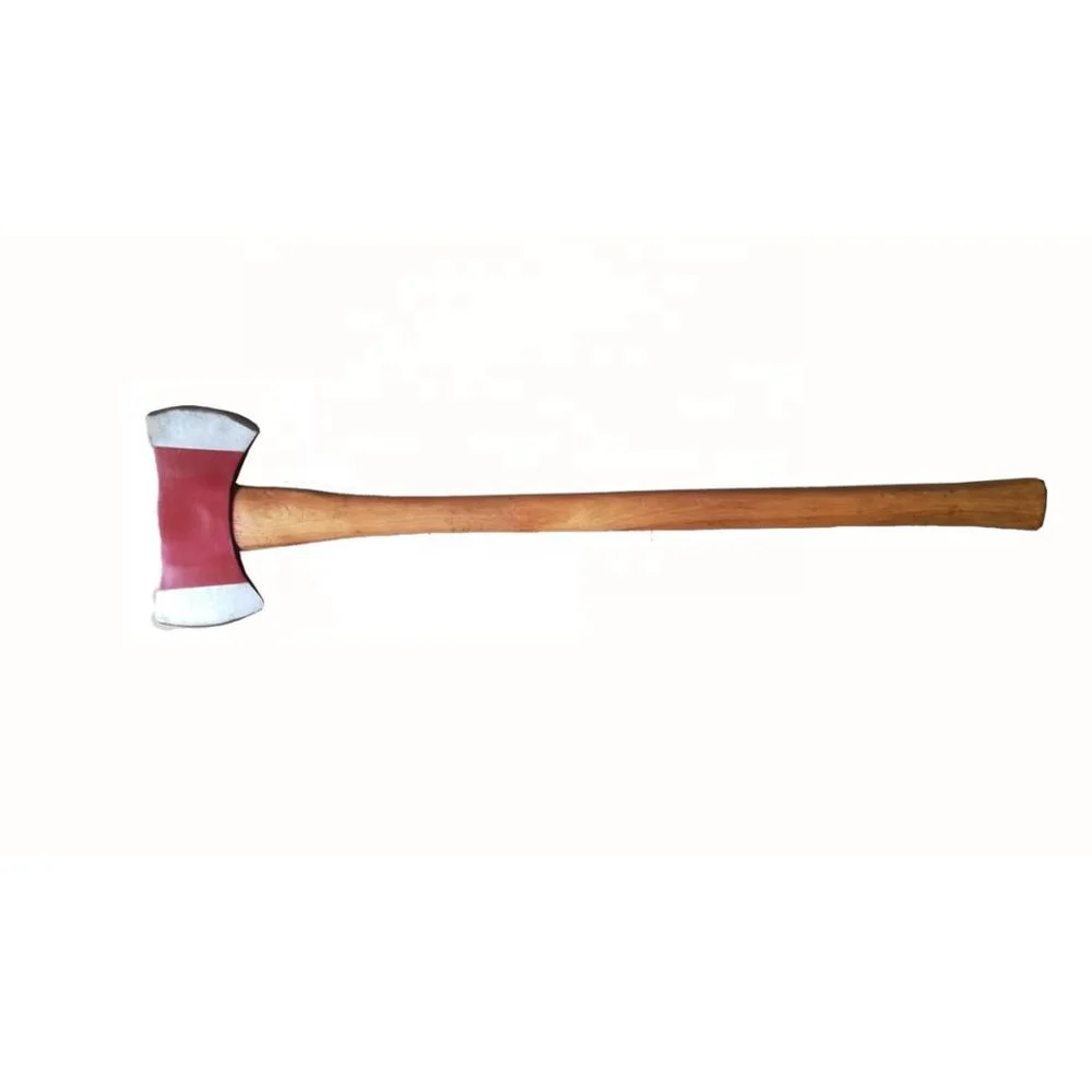
Double bit axe with wooden handle 