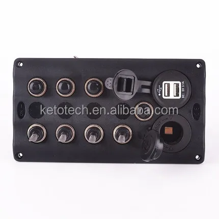 CE waterproof toggle rocker switch panel For 12V 24V Yacht Boat Marine