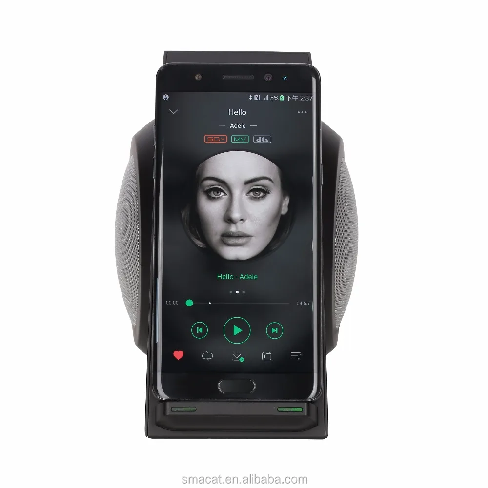 
Fast QI Wireless Charger phone BT speaker with universal wireless charger 