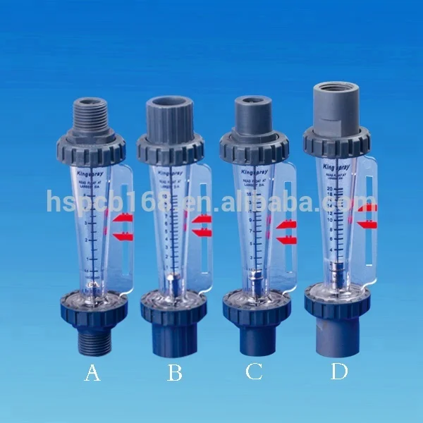 different size plastic tube metal float flow meter rotameter for water