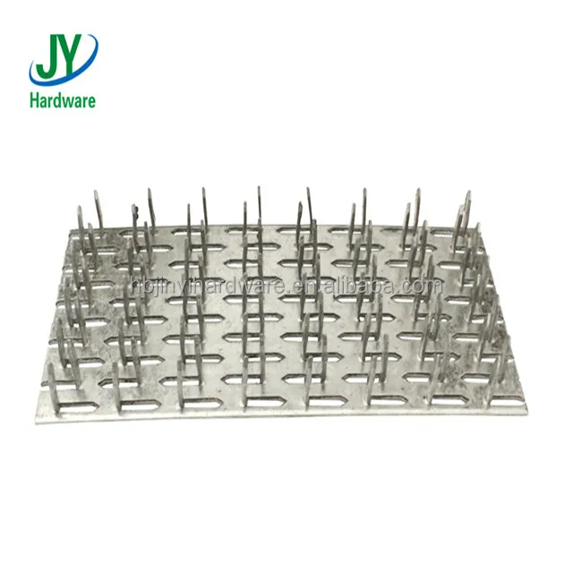 Gang nail truss plate for wood building connector