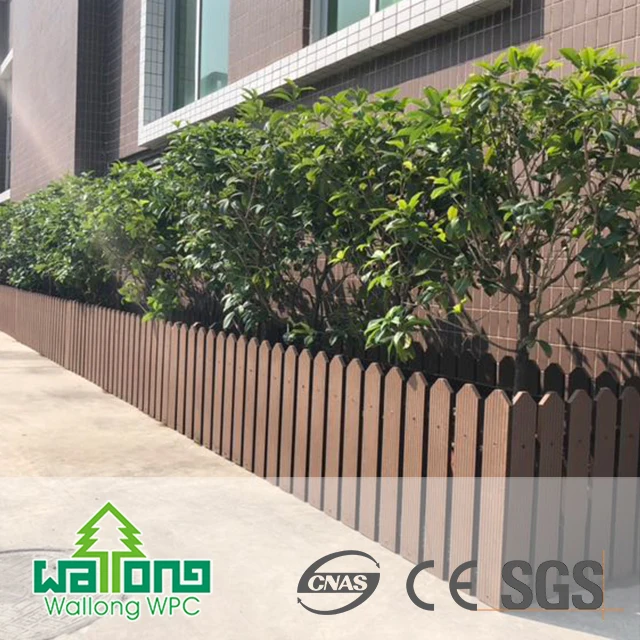 
Decorative WPC wood plastic composite garden fence and rails 