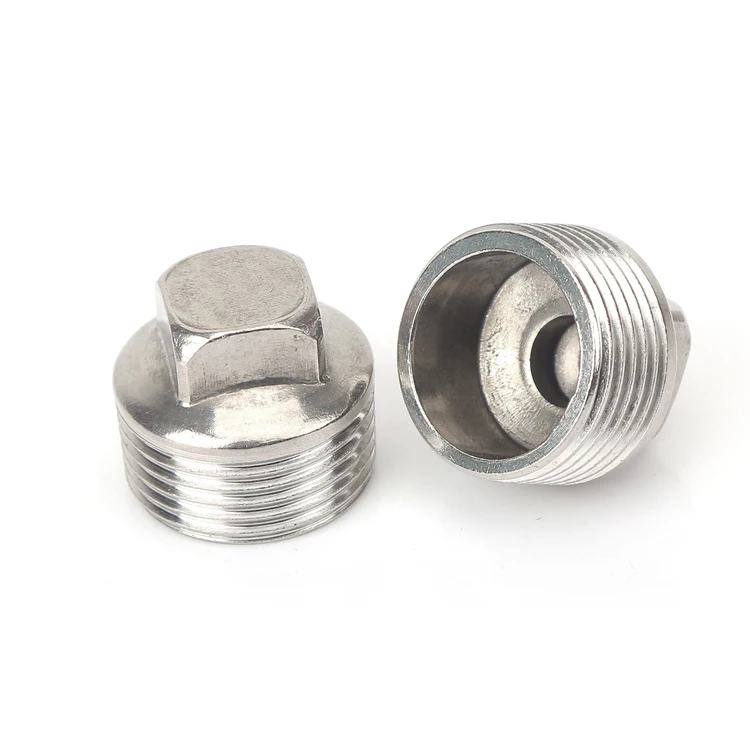 
stainless steel 201 304 pipe fitting SUS male threads hex head plug water plumbing pipe end plug fitting 
