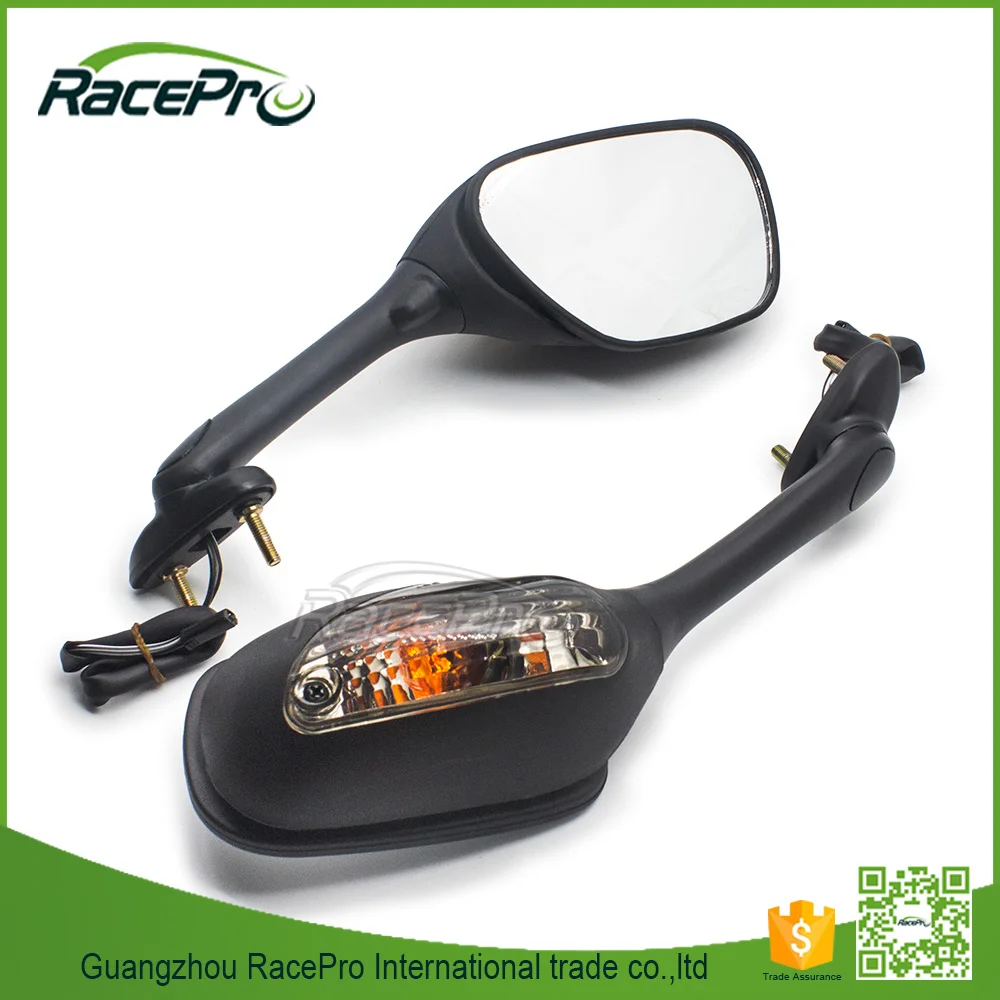 Black Motorcycle Turn Signal Mirrors For Suzuki GSXR 600 750 1000 2006-2008