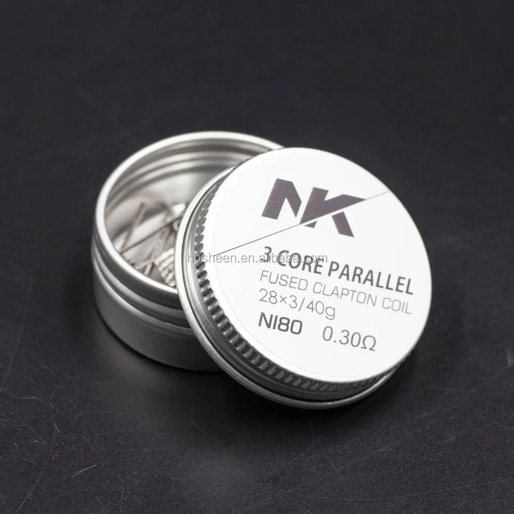 Оптом NK готовая катушка Электрический провод Ni80 Тройная сплавленная катушка clapton mirror 28*3/40ga сопротивление провод RDA