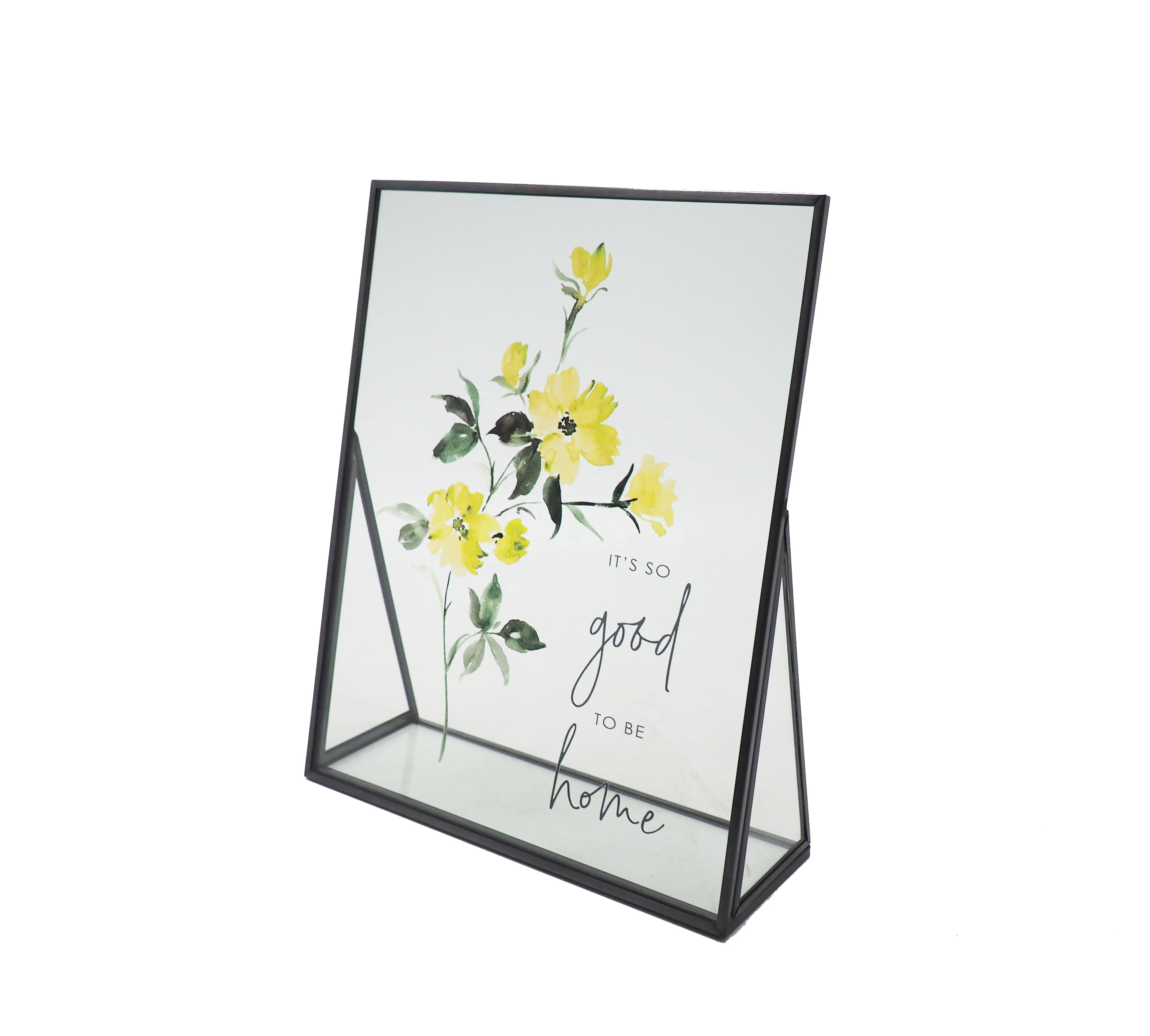 Custom sizes square black metal glass photo picture frames