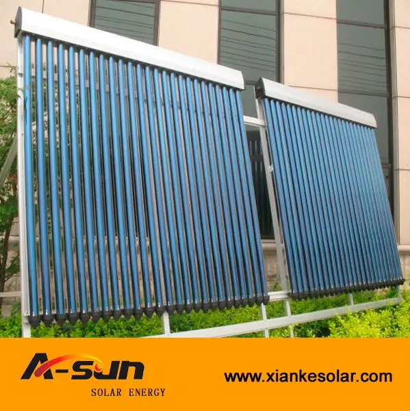 Anti-freeze pressurized solar collector with heat pipe