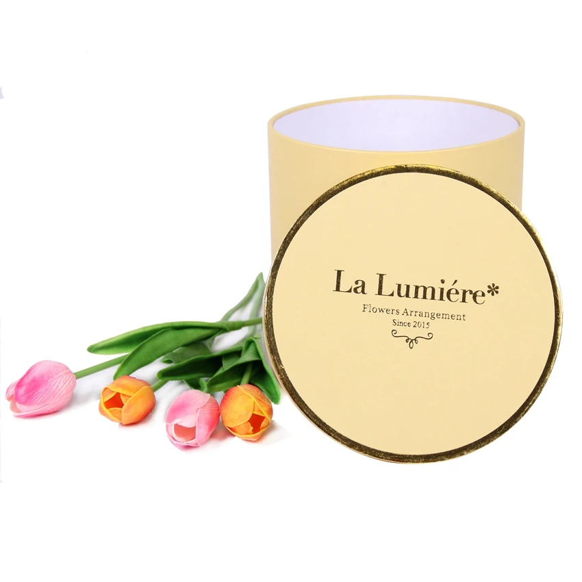 
Custom round cardboard luxury flower hat boxes wholesale 