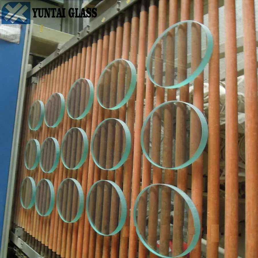 4mm 5mm 6mm 8mm 10mm 12mm clear bronze green grey tinted round tempered glass circles table top