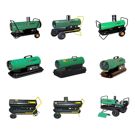 High efficiency industrial fuel mobile air oil heater