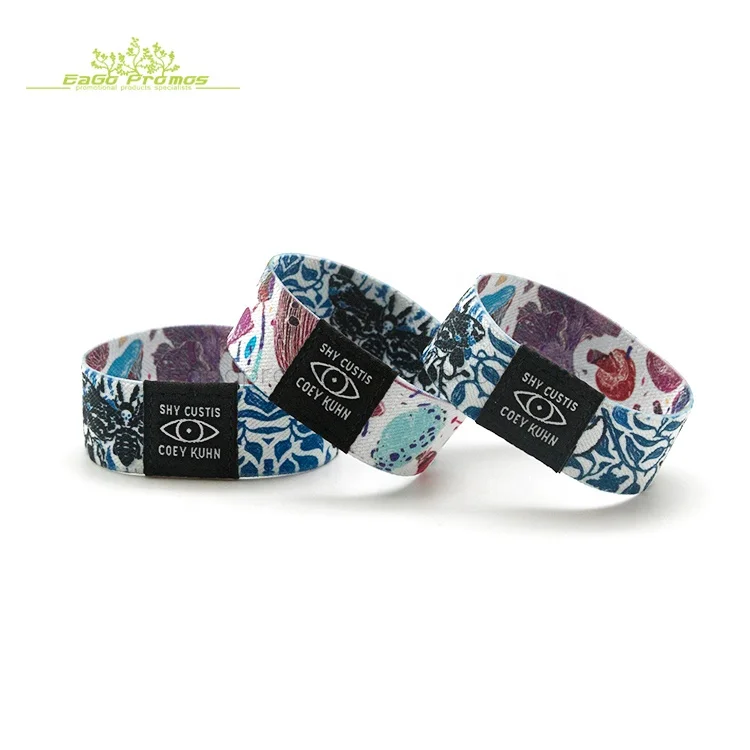 2019 Hot selling Customized Events /Festival Elastic Fabric Wristband with rfid