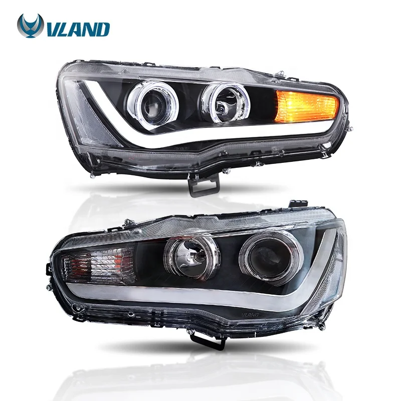 VLAND Factory wholesales Angle Eyes head lamp 2007-2017 fortis headlights CJ series For Mitsubishi Lancer ex