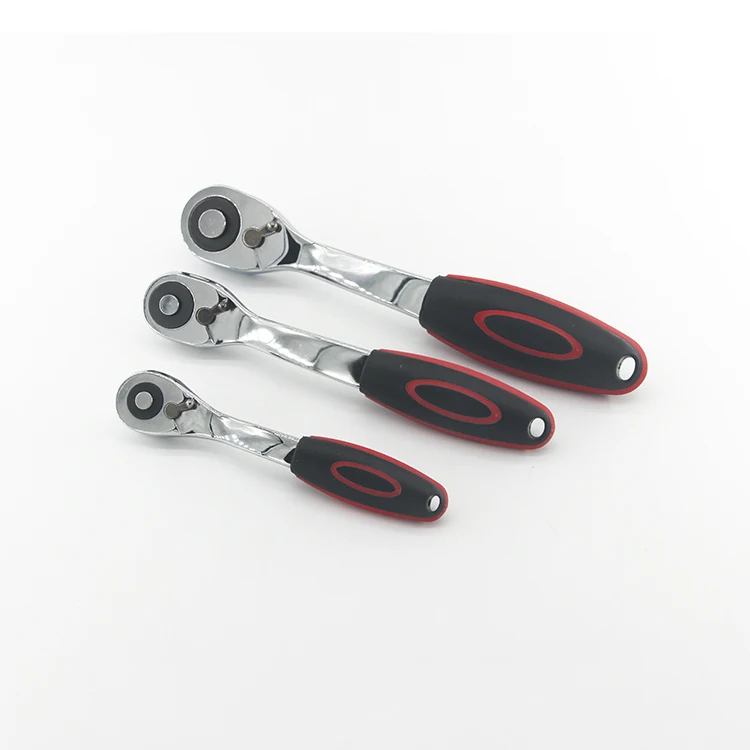 
72T Socket Set Ratchet Wrench with Straight Plastic Handle 