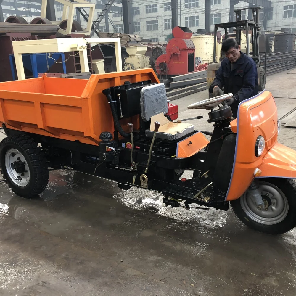 three wheels small cargo truck, 2 ton carry capacity diesel dumper