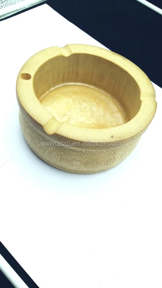 Eco-friendly nature Bamboo personalized ashtray for sale