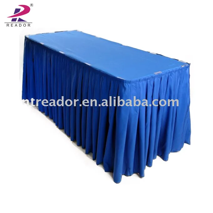 Закрученная полиэстер Таблица юбки, столовое белье для свадебного банкета