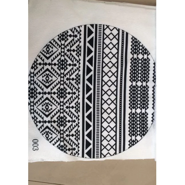 printed black and white stripe towels for hotel