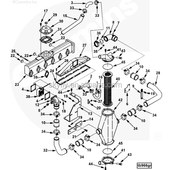 
marine engine parts 4078413 4025340 aftercooler core for QSC8.3 diesel engine 