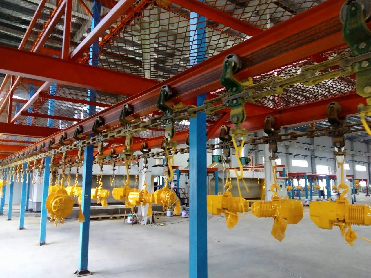 Vanbon 3 ton  hook fixed type three chain falls electric chain hoist manufacturer