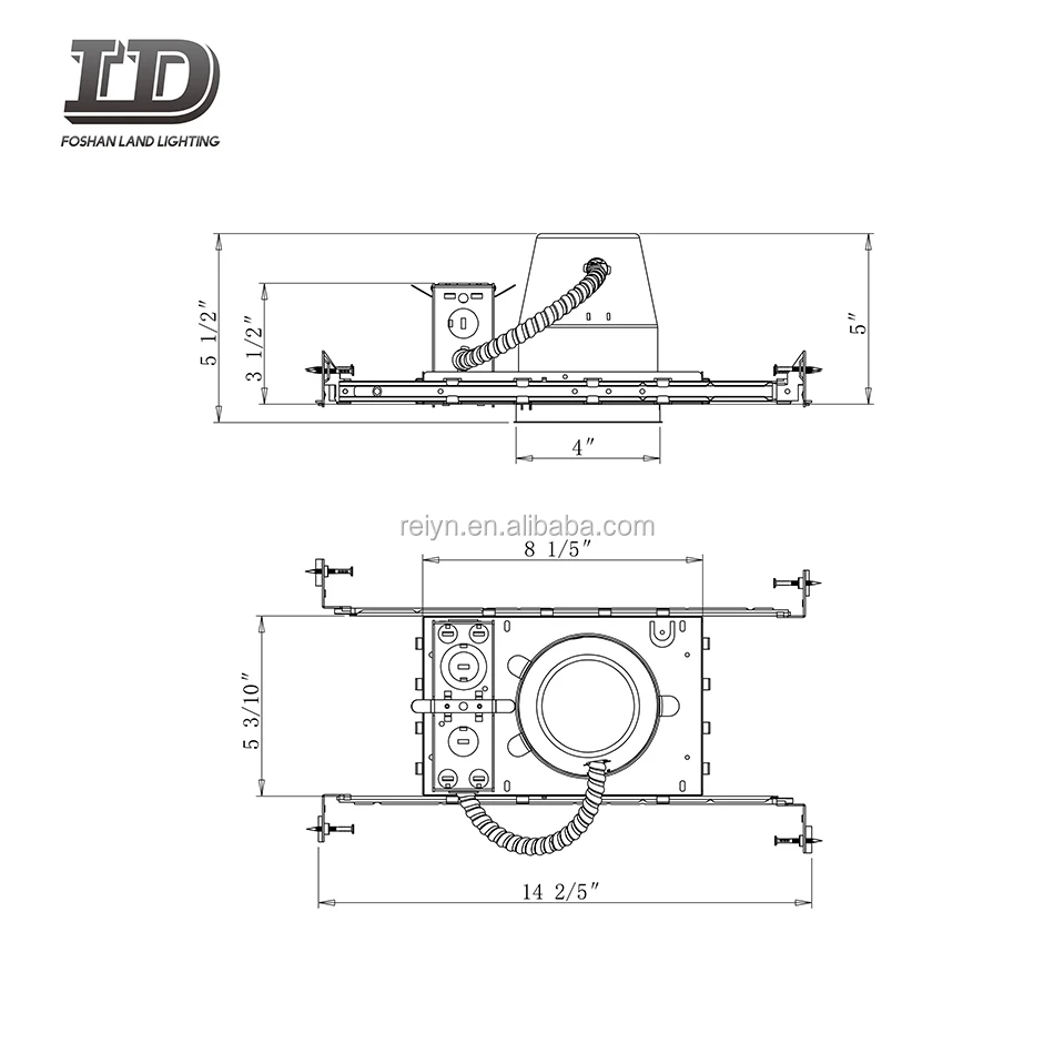 ETL 4 inch led downlight housing remodel IC housing recessed potlight housing