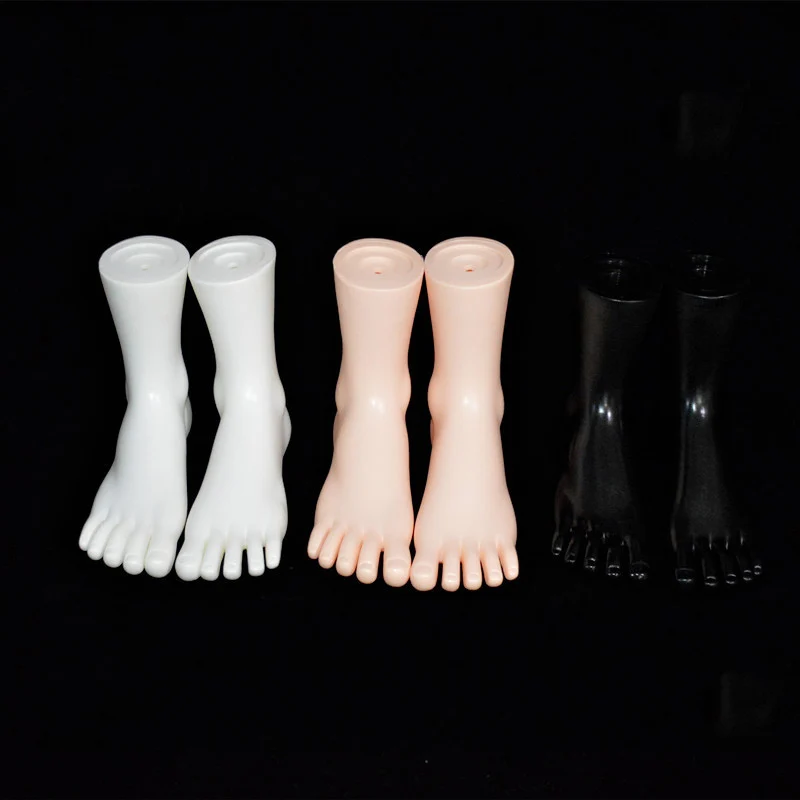 New design plastic female foot mannequin with 5 toes for socks and flip flops display