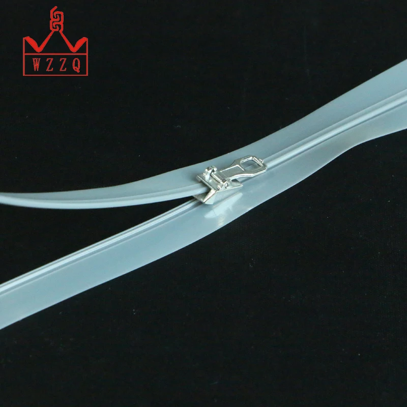 Top quality large plastic pvc self-locking flat zipper