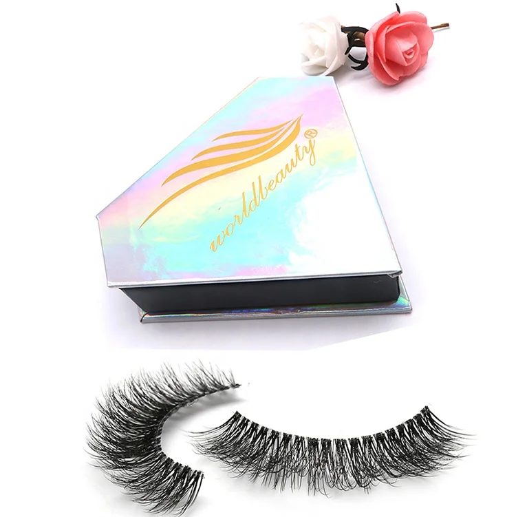 Custom Logo Strips 3D Eyelash Premium Silk Lashes private label clear band false lash