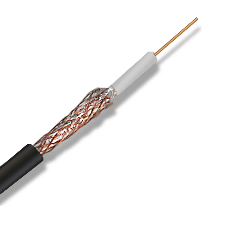 Высокая производительность коаксиальный кабель rg6 чуть-чуть медь твердых CCTV для экономически эффективное радиочастоты